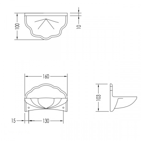 Мыльница настенная Devon & Devon Emily MIL504E фото