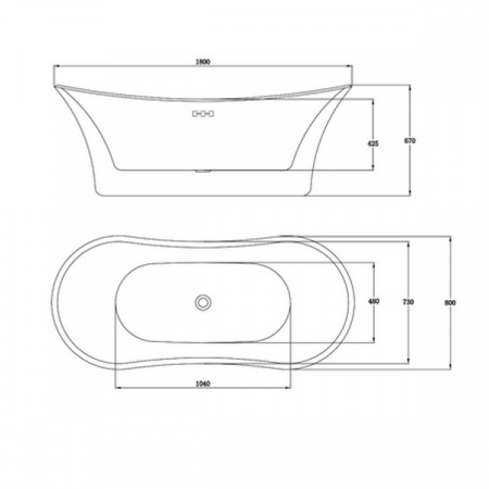 Акриловая ванна Vincea VBT-122 180x80 фото