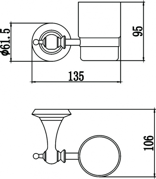 Стакан для зубных щеток Savol 69 S-006958 фото