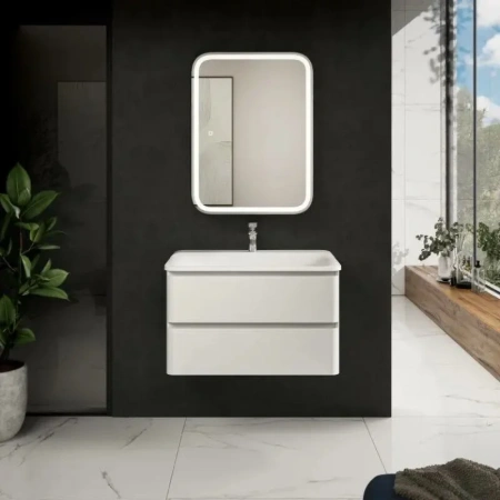 Тумба под раковину Aquame S4 AQM900480WH 80 см, белая фото