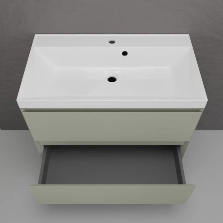 Тумба подвесная под раковину Style Line Манхэттен 80 ЛС-00002361 олива фото