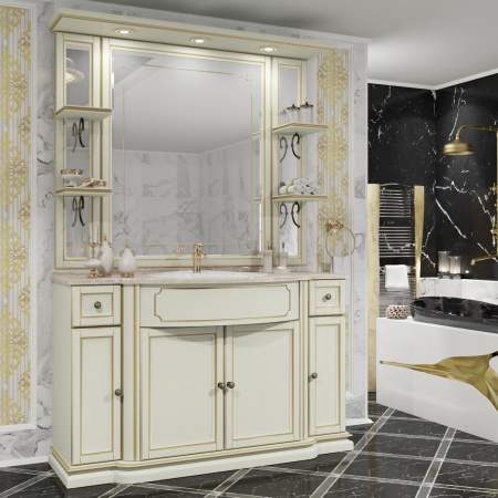 Мебель для ванной Opadiris Корсо Оро №11 слоновая кость фото
