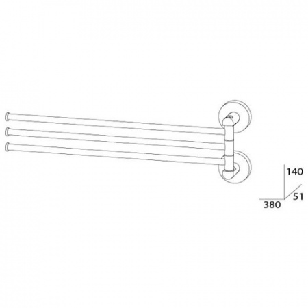 Держатель полотенец поворотный тройной Artwelle Harmonia HAR 024 37 см фото