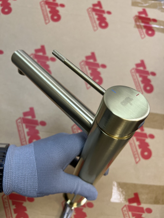 Высокий смеситель для раковины Timo Saona 2311/17F золото матовое фото