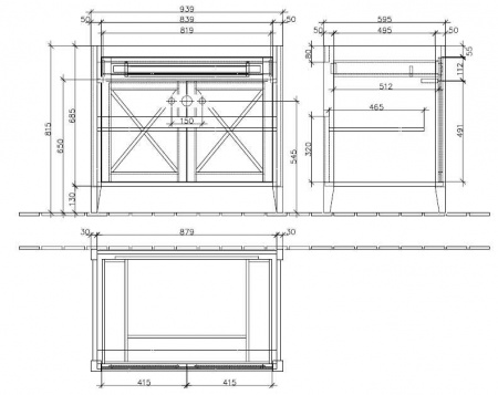 Тумба под раковину Villeroy & Boch Hommage 89791001 фото
