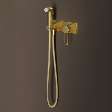 Гигиенический душ со смесителем Iddis Duna DUNMGV0i08 матовое золото фото