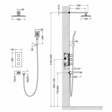 Душевая система скрытого монтажа Timo Petruma SX-5049/03SM фото
