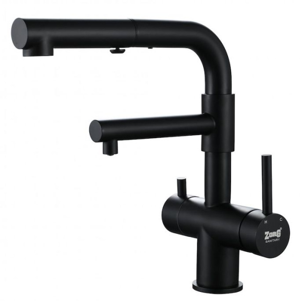 Смеситель для кухни с фильтром для воды Zorg Inox SZR-3216 GRAFIT фото