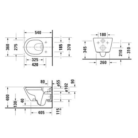 Подвесной унитаз безободковый Duravit D-Code 29030900212 фото