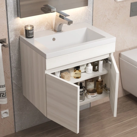 Тумба под раковину Uperwood  Eva 50 3930213460 дуб харбор белый фото