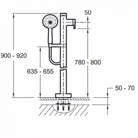 Смеситель для ванны напольный Jacob Delafon Composed E73087-CP фото