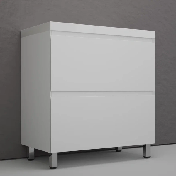 Тумба напольная под раковину Style Line Манхэттен 80 ЛС-00002371 белая матовая фото