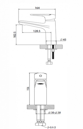 Смеситель для раковины Bravat Arden F1351385CP-RUS фото
