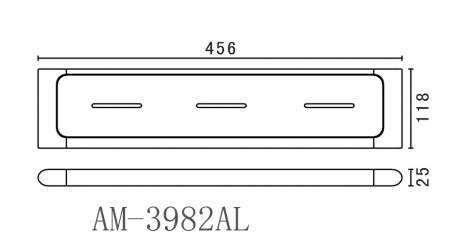 Металлическая полка Art&Max Platino AM-E-3982AL хром фото