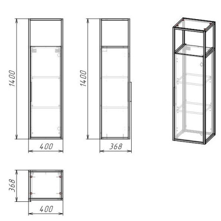 Шкаф-пенал Grossman Лофт-40 304001 фото