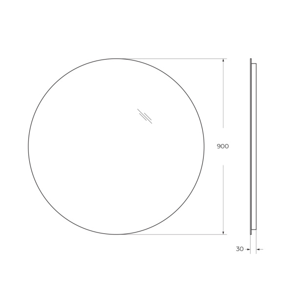 Зеркало с подсветкой BelBagno SPC-INT-900-LED 90x90 фото
