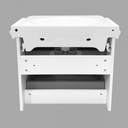 Тумба Comforty Неаполь-65 белый глянец с раковиной 50165 фото