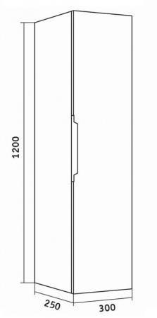 Шкаф-пенал Grossman Форта 30 303005 дуб галифакс фото