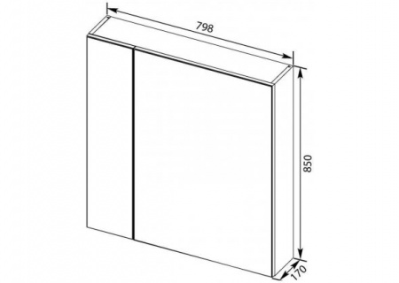 Зеркало-шкаф Aquanet Эвора 80 00184936 фото