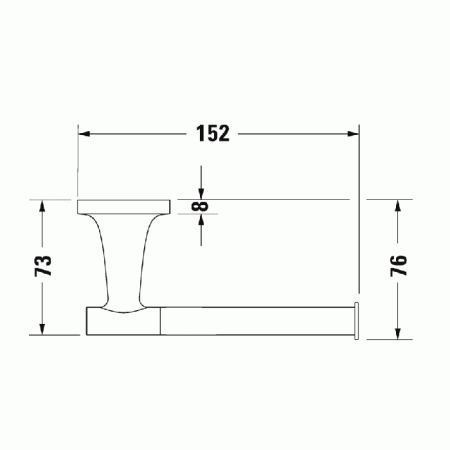 Держатель для туалетной бумаги Duravit Starck T 0099374600 черный матовый фото