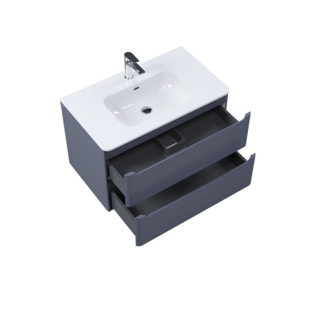 Тумба с раковиной Iddis Edifice EDI80D0i95K 80 см, темно-серая фото