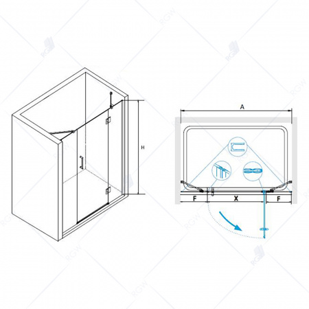 Душевая дверь RGW Hotel HO-03 01060315-11 150 см фото