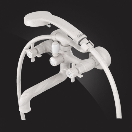 Смеситель для ванны с душем Elghansa Praktik 2312660-Stone White фото