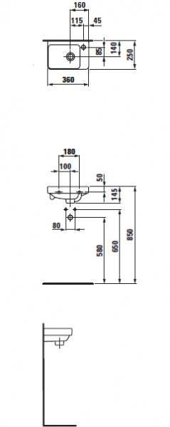 Раковина Laufen Pro S 8.1596.0.000.104.1 R 36 см фото