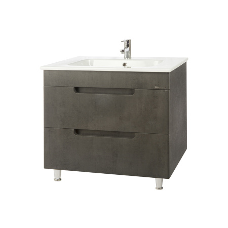 Тумба под раковину с 2 ящ. Bellezza Сириус 80 серый фото