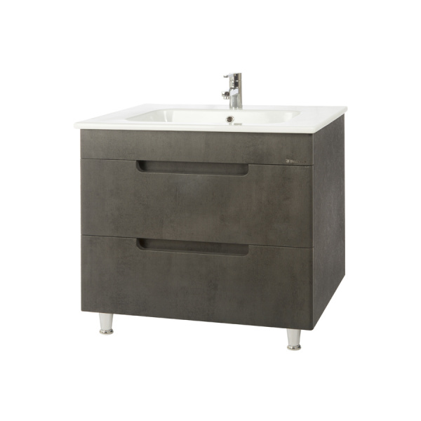 Тумба под раковину с 2 ящ. Bellezza Сириус 80 серый фото