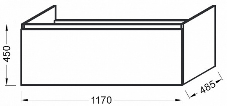 Тумба с двойной раковиной Jacob Delafon Odeon Up EB887-N18 117 см фото