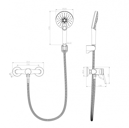 Смеситель для душа Lemark Minima LM3803C фото