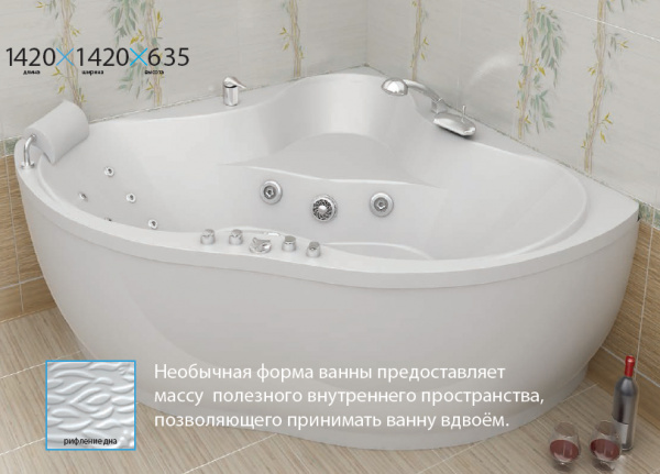 Акриловая ванна Triton Медея 142х142 фото