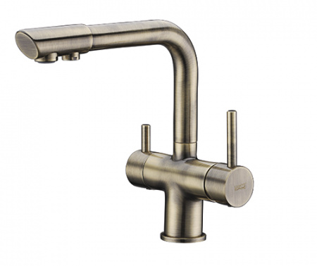 Смеситель для кухни кухни с фильтром для воды WasserKRAFT А8037 светлая бронза фото