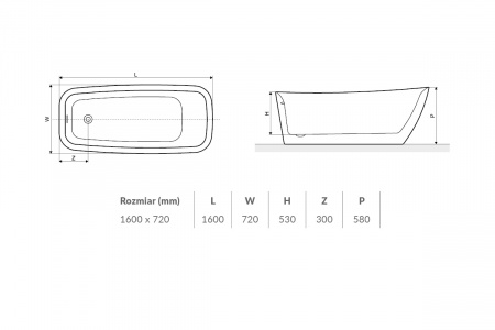 Акриловая ванна Excellent Elida 160x72 WAEX.ELI16WH фото