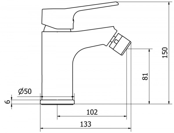 Смеситель для биде Cezares Peonia PEONIA-BSM1-01-W0 фото