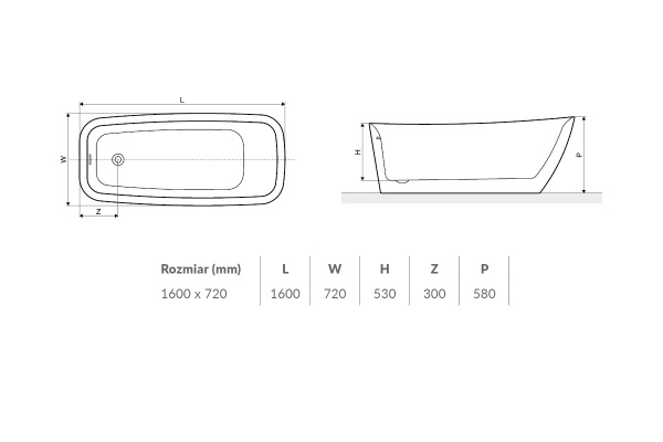Акриловая ванна Excellent Elida 160x72 WAEX.ELI16WH фото