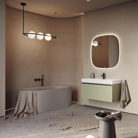 Тумба под раковину Aqwella Pure 81 PUR0108SH шалфей зеленый фото