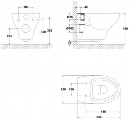 Унитаз подвесной Gala Street 31172 фото