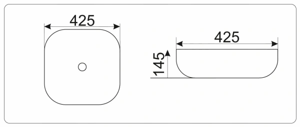 Накладная раковина GID MNC543 42,5х42,5 фото