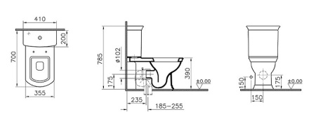 Унитаз компакт Vitra Serenada 9722B003-7204 с бачком и сиденьем фото