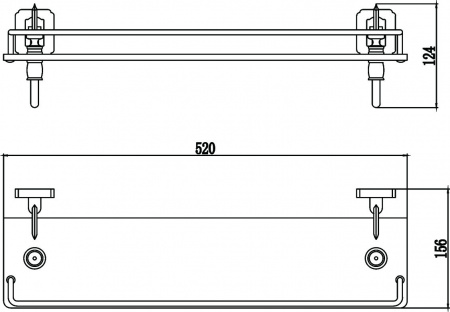 Полка стеклянная Savol 64 S-006491 фото
