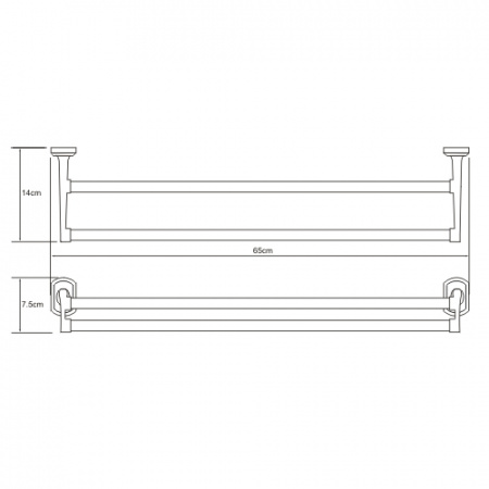Полотенцедержатель двойной WasserKRAFT Oder K-3040 65 см фото