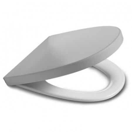 Серебристо-серая крышка для унитаза Roca Khroma 801652F1T soft close фото
