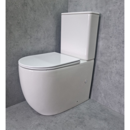 Унитаз напольный безободковый CeramaLux N NS2177 с сиденьем фото