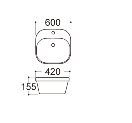 Накладная раковина Aquatek Амадео AQ5042-00 50x42 фото