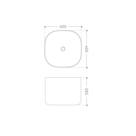 Накладная раковина Abber Rechteck AC2222MB 40x40 черная матовая фото