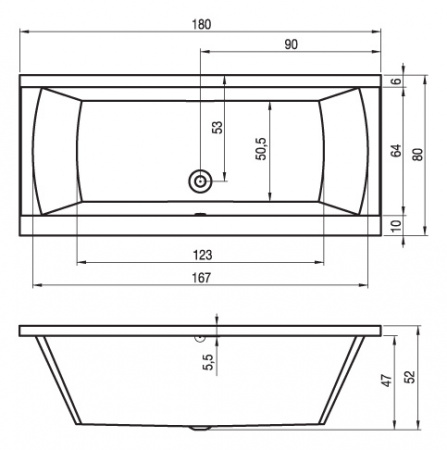 Акриловая ванна Riho Julia BA7200500000000 180х80 фото