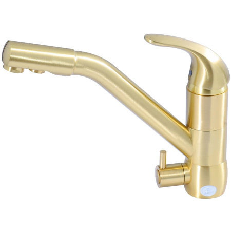 Смеситель для кухни кухни с фильтром для воды Kaiser Safira 15066-3 золотой матовый фото