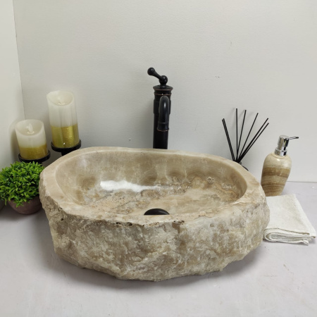 Накладная раковина из оникса Erozy BL EO-00465 (54*37*15см) фото